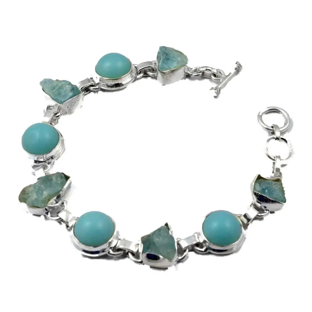 NiaoZaiFei YunZaiKan Genuine Chalcedony + Chalcedony rough Bracelet 925 Sterling Silver, 18 cm, MHBBR0021
NiaoZaiFei YunZaiKan Genuine Chalcedony + Chalcedony rough Bracelet 925 Sterling Silver, 18 cm, MHBBR0021