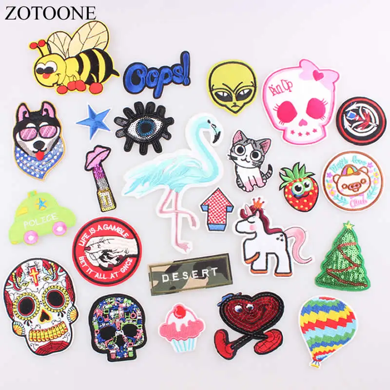 ZOTOONE 1PCs Cat Skull Eyebrows Flamingo Strawberry Patch Embroidered Iron on Patch for Clothing DIY Stripes Stickers Badges B
ZOTOONE 1PCs Cat Skull Eyebrows Flamingo Strawberry Patch Embroidered Iron on Patch for Clothing DIY Stripes Stickers Badges B