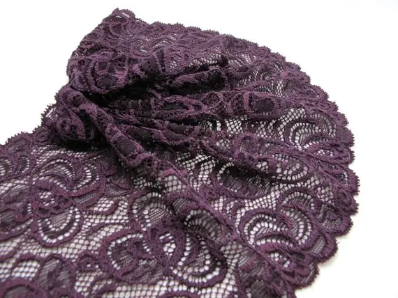 5 13/16 Inches Elastic Stretchy Wide Lace|Purple FloralEmbroidered Lace Trim|Bridal Wedding Materials|Clothing Ribbon|Hairband
5 13/16 Inches Elastic Stretchy Wide Lace|Purple FloralEmbroidered Lace Trim|Bridal Wedding Materials|Clothing Ribbon|Hairband