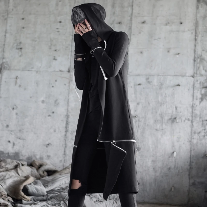 Gown Men Hooded Japanese Long Hoodie Oversized Hakaruku Street Style Hip Hop Mantle Cool Black Sweatshirt Men Coats Cloak Zipper
Gown Men Hooded Japanese Long Hoodie Oversized Hakaruku Street Style Hip Hop Mantle Cool Black Sweatshirt Men Coats Cloak Zipper
