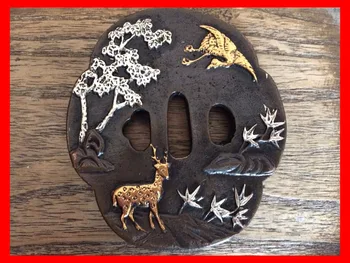 Top Quallty Collectable Knife Accessories Handmade Japanese Katana TSUBA Brass Gilt Deer& Crane Sword Guard
Top Quallty Collectable Knife Accessories Handmade Japanese Katana TSUBA Brass Gilt Deer& Crane Sword Guard