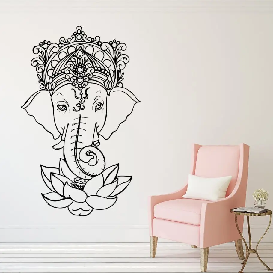 Elephant Vinyl Wall Stickers Yoga Ganesh Tribal Wall Mural Buddha Lotus Home Decor India Elephant Wall Decal Yoga Sticker AY1278
Elephant Vinyl Wall Stickers Yoga Ganesh Tribal Wall Mural Buddha Lotus Home Decor India Elephant Wall Decal Yoga Sticker AY1278