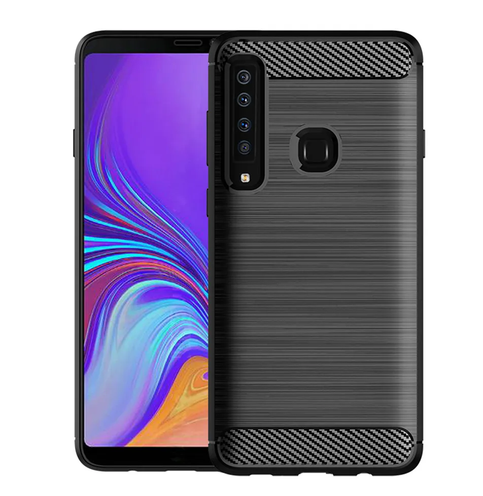 Luxury Cases For Samsung A9 2018 Case Silicon Shockproof Plain Carbon Fiber Cover for Case Samsung Galaxy A9 2018 TPU Coque (8)