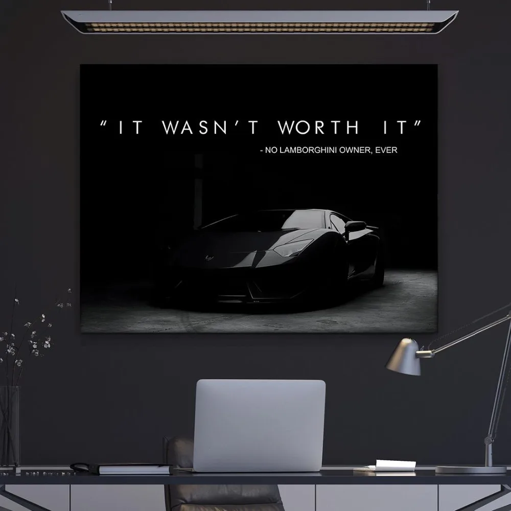 1 шт. печатная картина владелец LAMBORGHINI рамка холст настенное искусство | Дом и сад