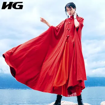 HG Autumn New Literary Vintage Hooded Cloak Holiday Cotton Linen Folk Custom Long Coat Single Breasted Red Mantle ZYQ1298
HG Autumn New Literary Vintage Hooded Cloak Holiday Cotton Linen Folk Custom Long Coat Single Breasted Red Mantle ZYQ1298