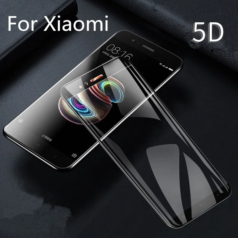 

5D Tempered Glass for Xiaomi PocophoneF1 Mi8 8SE MIX2 6 6X 5X Note 3 Full Cover Screen Protector For Redmi 4X 6A Note5 Plus Film