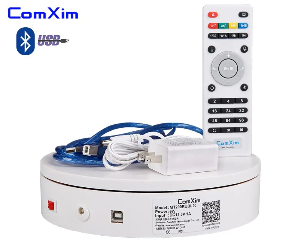 ComXim 20cm Bluetooth(Android),Controlled by Remote USB,Electric Rotating Turntable Photography,Support Secondary Development
ComXim 20cm Bluetooth(Android),Controlled by Remote USB,Electric Rotating Turntable Photography,Support Secondary Development