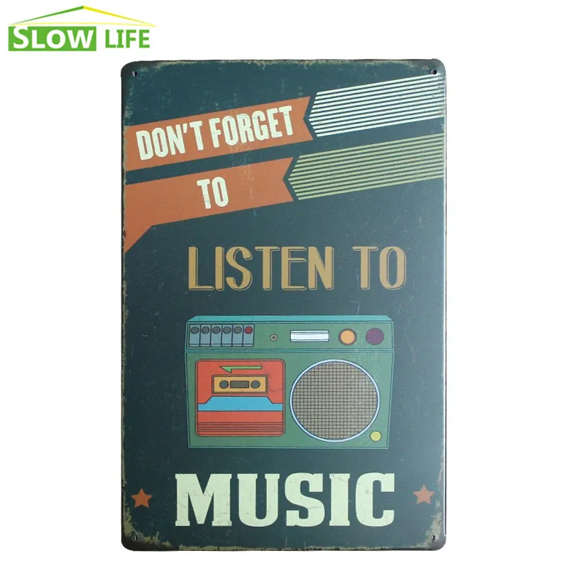 Listen To Music Metal Tin Sign Wall Decor Tin Sign Vintage Home Decor Metal Plaque Retro Metal Plate Vintage Metal Poster
Listen To Music Metal Tin Sign Wall Decor Tin Sign Vintage Home Decor Metal Plaque Retro Metal Plate Vintage Metal Poster