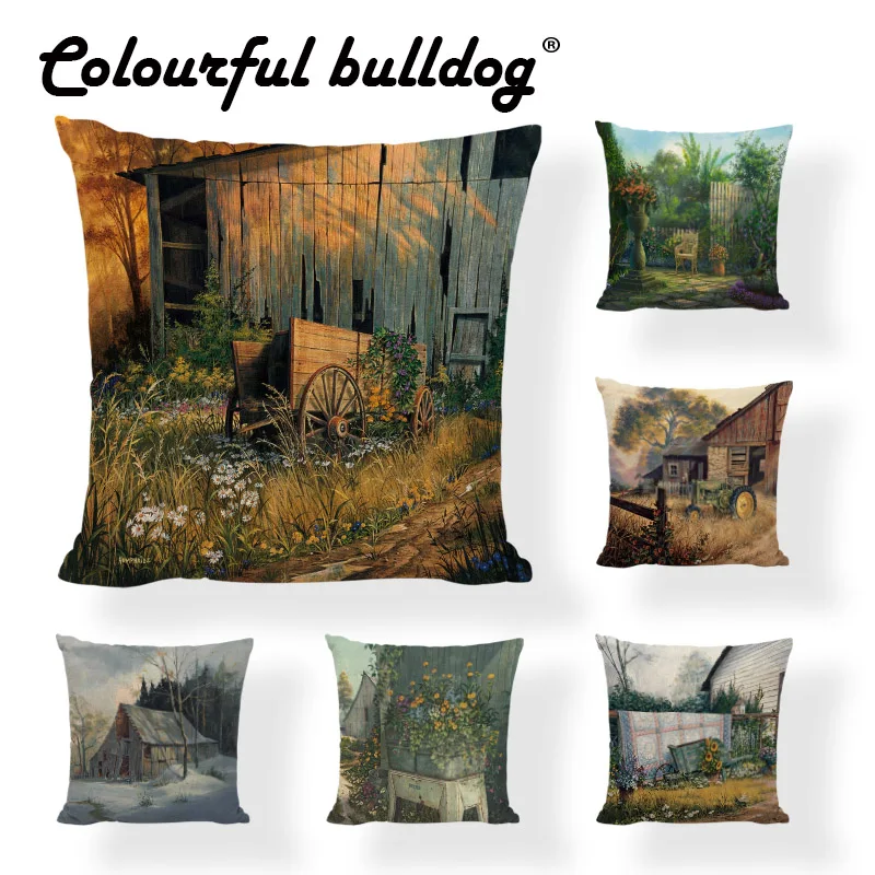 Classical Oil Painting Cushion Covers Country Style Flower Printed Home Decor Garden Gaming Chair Comfortable Throw Pillow Cases
Classical Oil Painting Cushion Covers Country Style Flower Printed Home Decor Garden Gaming Chair Comfortable Throw Pillow Cases