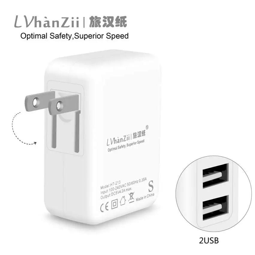 Smart Mobile Phone USB Wall Charger 21W 5V 4.2A 2 USB Port Charging Station for Iphone Huawei US Plug Intelligent Power Adapter
Smart Mobile Phone USB Wall Charger 21W 5V 4.2A 2 USB Port Charging Station for Iphone Huawei US Plug Intelligent Power Adapter