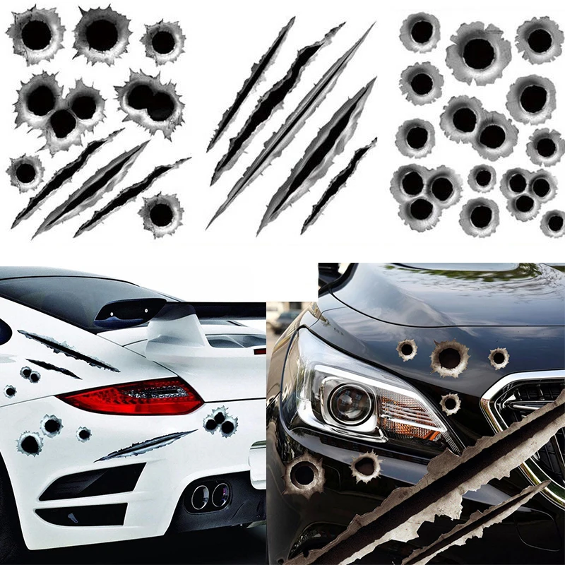 Car Stickers 3D Simulation Bullet Hole Scratches Styling Auto Motorcycle Side Modified Car-covers Accessories Decoration Sticker
Car Stickers 3D Simulation Bullet Hole Scratches Styling Auto Motorcycle Side Modified Car-covers Accessories Decoration Sticker