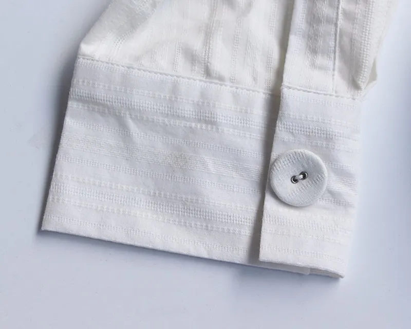 Plus Size - Shirt Women Lace Up Long Sleeve Irregular White Blouse Large Size Spring Female Sexy Fashion Clothing (Us 8-21)