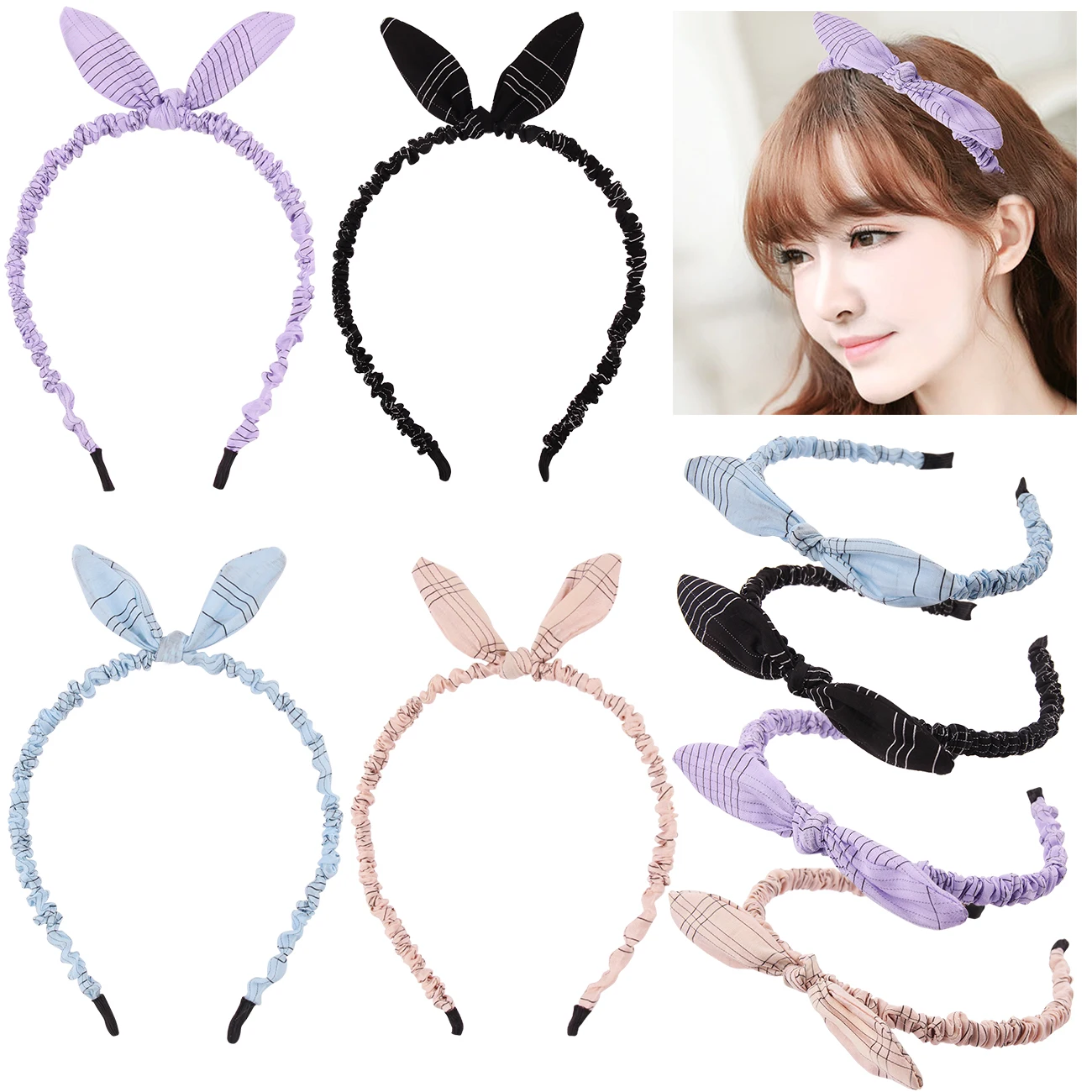 Fashion Headwear Rabbit Ears Headbands Wired Headband Polka Dot Tartan Retro Bow Hairbands Hair Accessories
Fashion Headwear Rabbit Ears Headbands Wired Headband Polka Dot Tartan Retro Bow Hairbands Hair Accessories