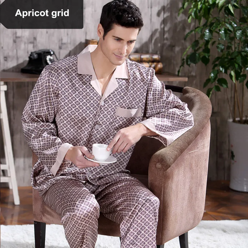 Spring Mens Stain Silk Pajama Set Pajamas Men Sleepwear Modern Style Silk Nightgown Home Male Satin Soft Cozy For Sleeping
Spring Mens Stain Silk Pajama Set Pajamas Men Sleepwear Modern Style Silk Nightgown Home Male Satin Soft Cozy For Sleeping