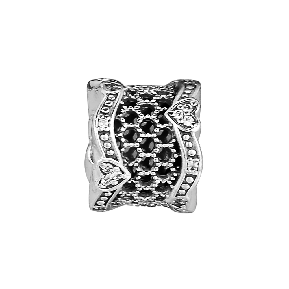 Pandulaso Lace Of Love Spacer Bead Fit Silver Charm Bracelets For Woman DIY Sterling Silver Beads For Jewelry Making
Pandulaso Lace Of Love Spacer Bead Fit Silver Charm Bracelets For Woman DIY Sterling Silver Beads For Jewelry Making