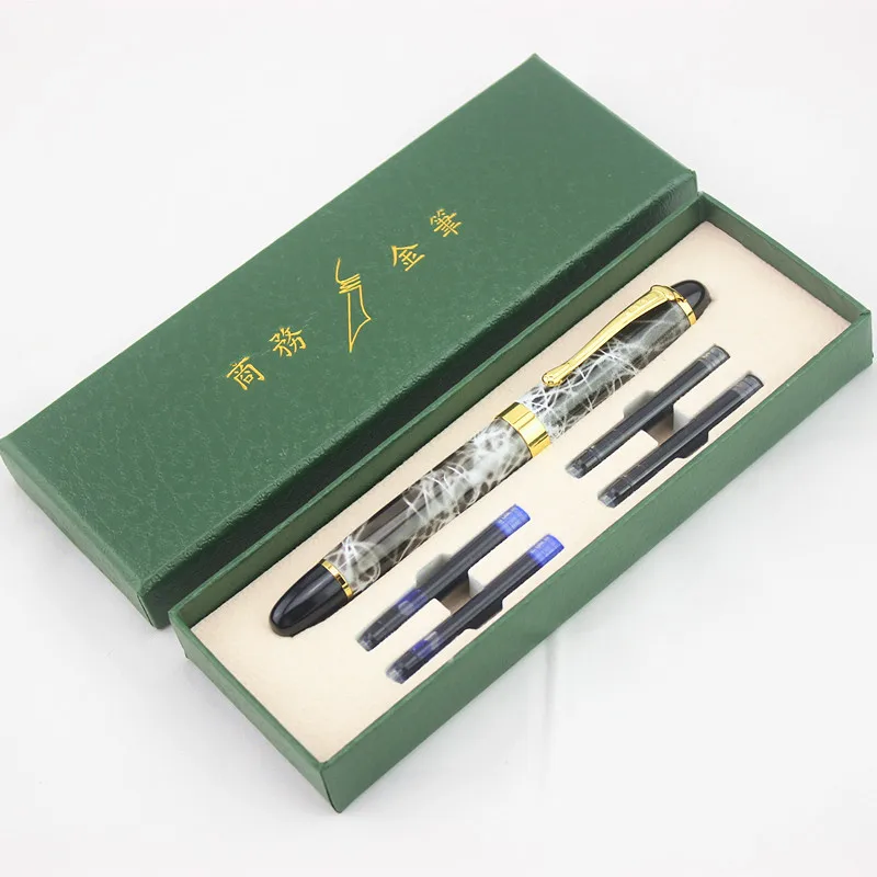 Marble creative pen Gold Clip Fine Nib Fountain Pen Ink Set 4 Colors to Choose Student Ink Pens Business Office Christmas Gift
Marble creative pen Gold Clip Fine Nib Fountain Pen Ink Set 4 Colors to Choose Student Ink Pens Business Office Christmas Gift