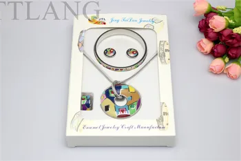 4pcs/set Newest Fashion Colorful House Design Enamel Jewelry Set (Necklace, Earring, Ring, Bangle).
4pcs/set Newest Fashion Colorful House Design Enamel Jewelry Set (Necklace, Earring, Ring, Bangle).