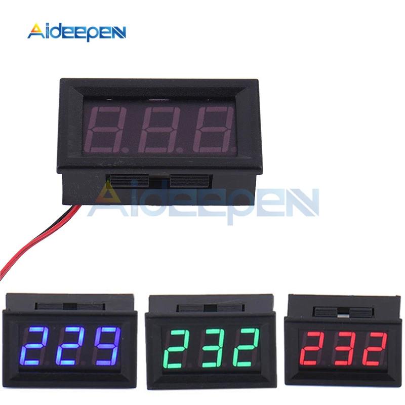 2 Wires 0.56 inch LED Digital Voltmeter AC 70V-500V Vehicles Motor Volt Voltage Panel Meter Blue LED Voltmeter 110V 220V For DIY
2 Wires 0.56 inch LED Digital Voltmeter AC 70V-500V Vehicles Motor Volt Voltage Panel Meter Blue LED Voltmeter 110V 220V For DIY