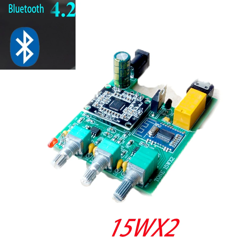 Kaolanhon 15W*2 DC7-15V DP4 4.2 Bluetooth Amplifier Board with high and low sound adjustment Preamp Home Digital Amplifier board
Kaolanhon 15W*2 DC7-15V DP4 4.2 Bluetooth Amplifier Board with high and low sound adjustment Preamp Home Digital Amplifier board
