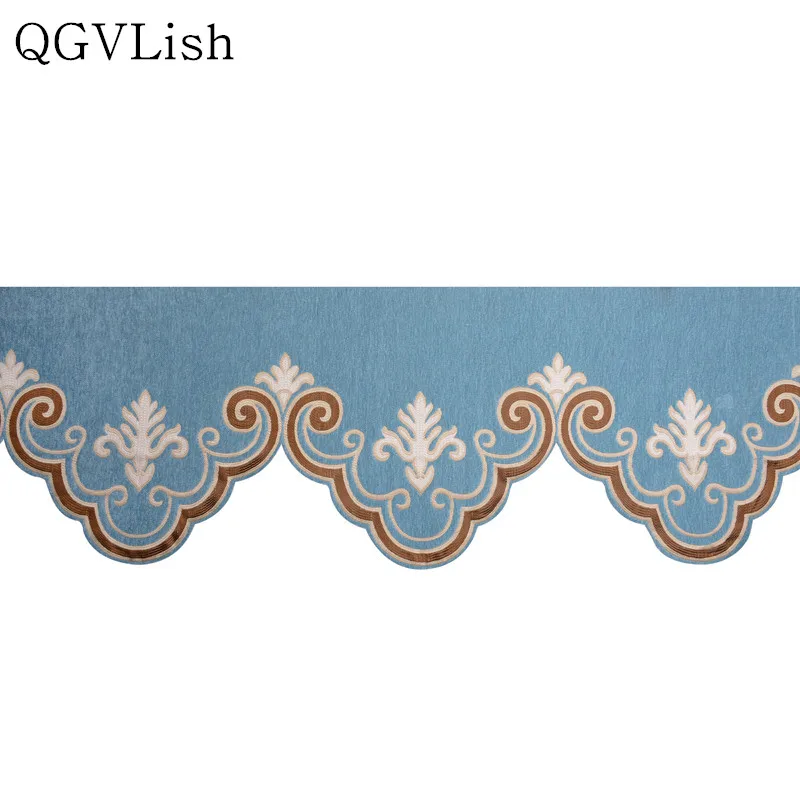 

QGVLish 35cm Wide Europe Short Curtain Fabrics Lace Trim Ribbon DIY Valance Stage Bedroom Living Room Decor Curtain Accessories