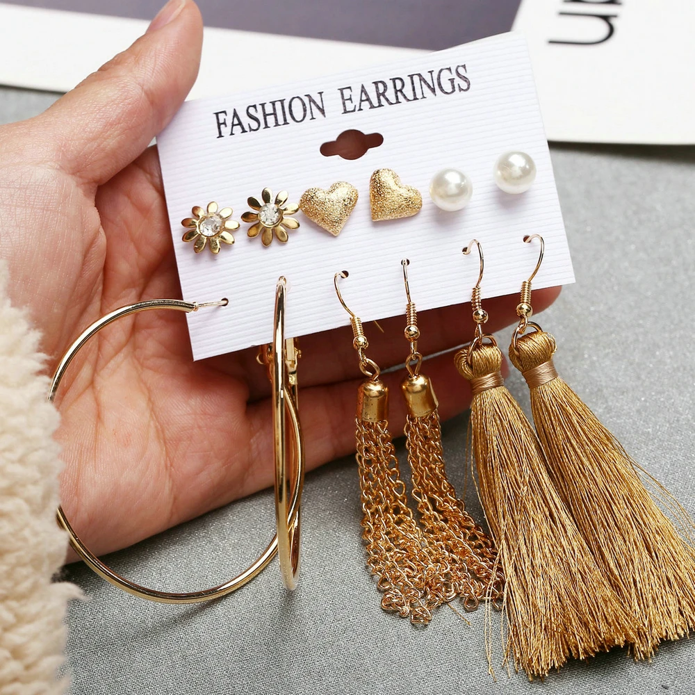 2019 New fashion women's jewelry wholesale girls birthday party pearl earrings set mashup 6 pairs /set earrings hot sale
2019 New fashion women's jewelry wholesale girls birthday party pearl earrings set mashup 6 pairs /set earrings hot sale