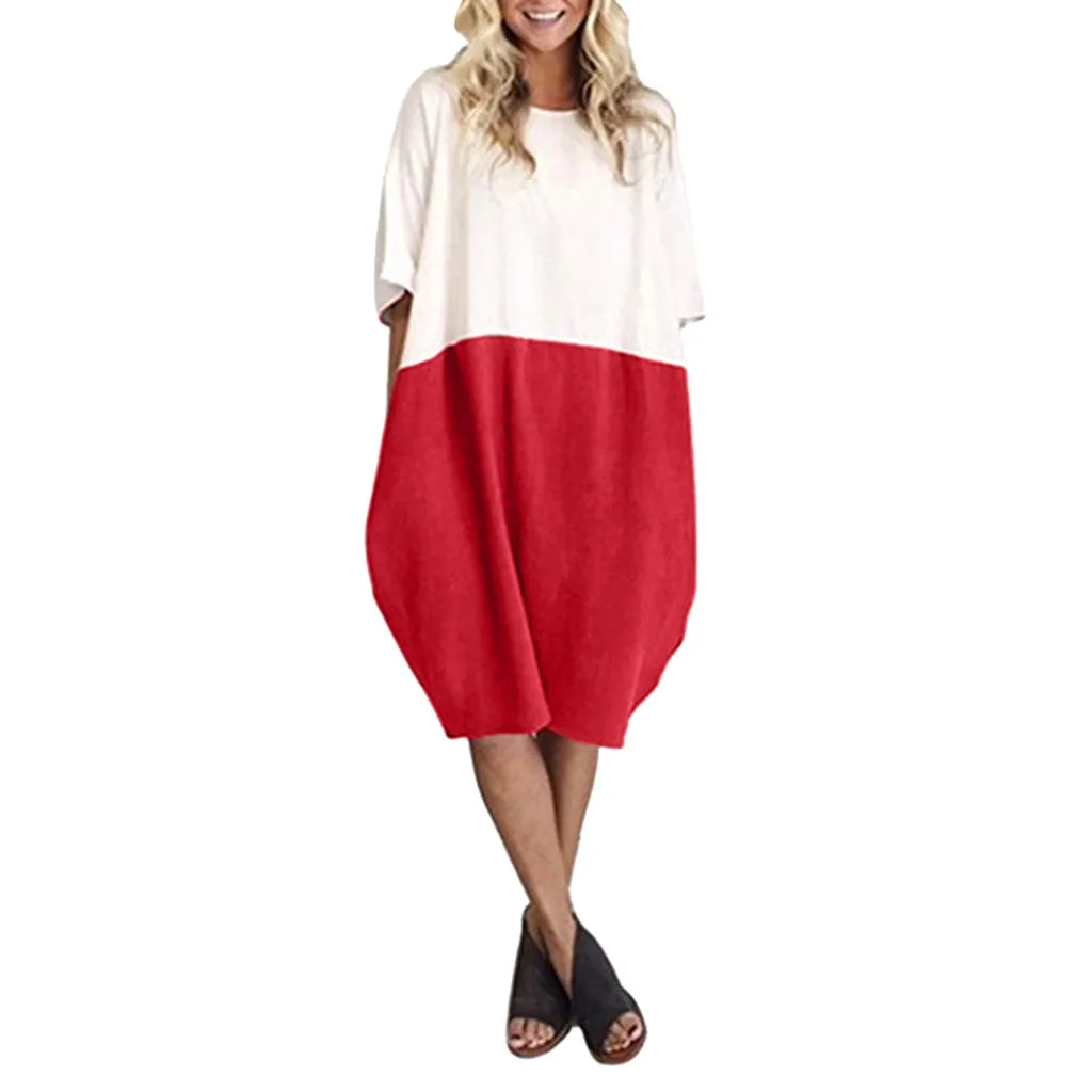 CHAMSGEND Dress Women Casual Patchwork 1/2 Sleeved Cotton Linen Dresses Oversize Loose Pockets Tunic Dress Robe Vestidos13FEB27
CHAMSGEND Dress Women Casual Patchwork 1/2 Sleeved Cotton Linen Dresses Oversize Loose Pockets Tunic Dress Robe Vestidos13FEB27