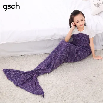 GSCH Kids Girls Dress Bedding Sofa Mermaid Blanket Wool Knitting Fish Tail Blankets Warm Sleeping Bag Child Princess Cute Gift
GSCH Kids Girls Dress Bedding Sofa Mermaid Blanket Wool Knitting Fish Tail Blankets Warm Sleeping Bag Child Princess Cute Gift