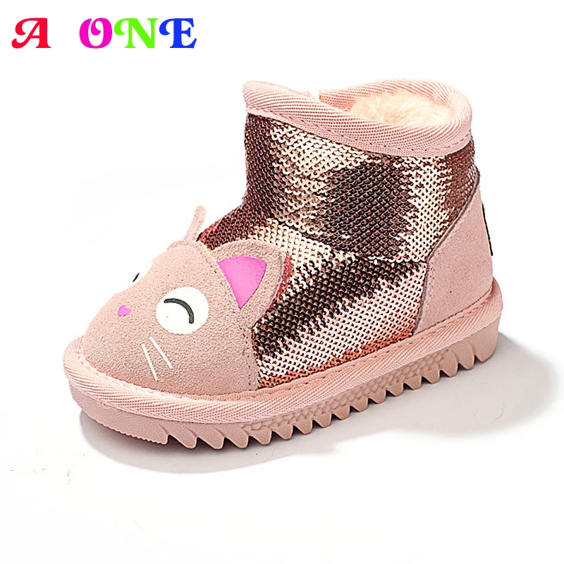 Winter warm velvet cartoon cat sequin baby snow boots unisex boys snow boots kids shoes children flats winter boots for girls
Winter warm velvet cartoon cat sequin baby snow boots unisex boys snow boots kids shoes children flats winter boots for girls