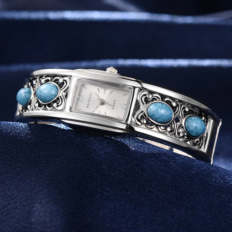 Reloj Top Brand Luxury Retro Women Wrist Watch Clock Quartz Analog Bracelet Watch with Artificial Turquoise relogio feminino 45
Reloj Top Brand Luxury Retro Women Wrist Watch Clock Quartz Analog Bracelet Watch with Artificial Turquoise relogio feminino 45