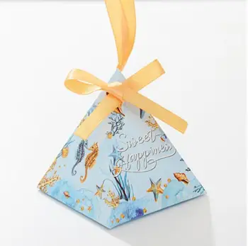 100 Pcs Seahorse Style Ocean Theme Wedding Blue Triangular Pyramid Wedding Favors Bomboniera Candy Box Party Supplies Gift Box
100 Pcs Seahorse Style Ocean Theme Wedding Blue Triangular Pyramid Wedding Favors Bomboniera Candy Box Party Supplies Gift Box