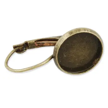 50PCS French Lever Back Earrings Blank/Base, Fit 12MM Round Cabochons, Antique Bronze Earrings Buttons
50PCS French Lever Back Earrings Blank/Base, Fit 12MM Round Cabochons, Antique Bronze Earrings Buttons