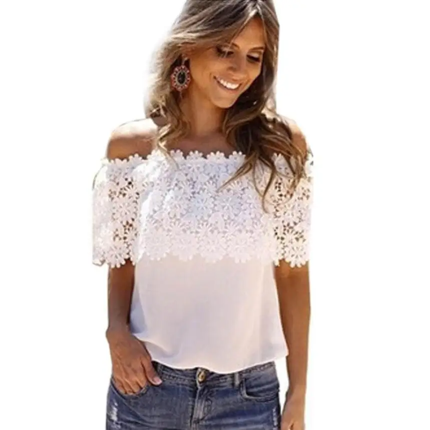 One Word Collar Fashion Sexy Women Off Shoulder Casual Tops Lace Crochet Chiffon Shirt Debardeur Femme #Zero
One Word Collar Fashion Sexy Women Off Shoulder Casual Tops Lace Crochet Chiffon Shirt Debardeur Femme #Zero