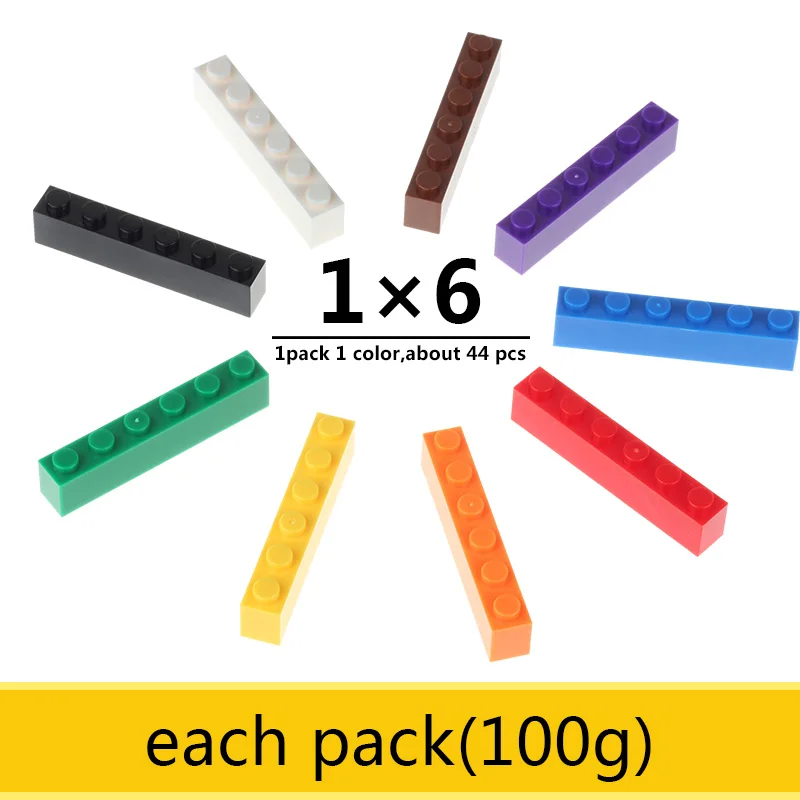 1X6 Bulk Bricks 1 Pack About 44PCS Building Blocks Each Pack 100g DIY Toy For Children Self Locking Bricks
1X6 Bulk Bricks 1 Pack About 44PCS Building Blocks Each Pack 100g DIY Toy For Children Self Locking Bricks