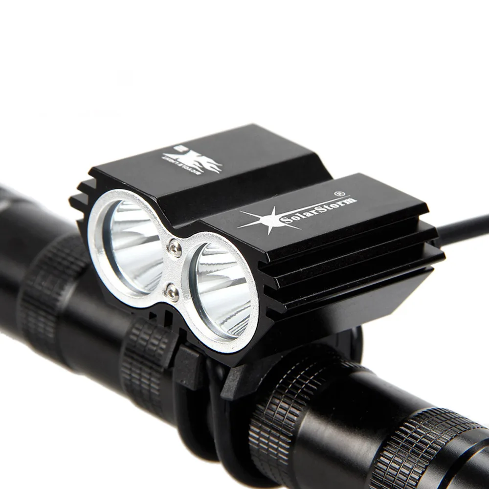7000Lumens 2x XM-L U2 LED Cycling Light Headlight Head front Lights flash light+Back Safety Rear Light 11