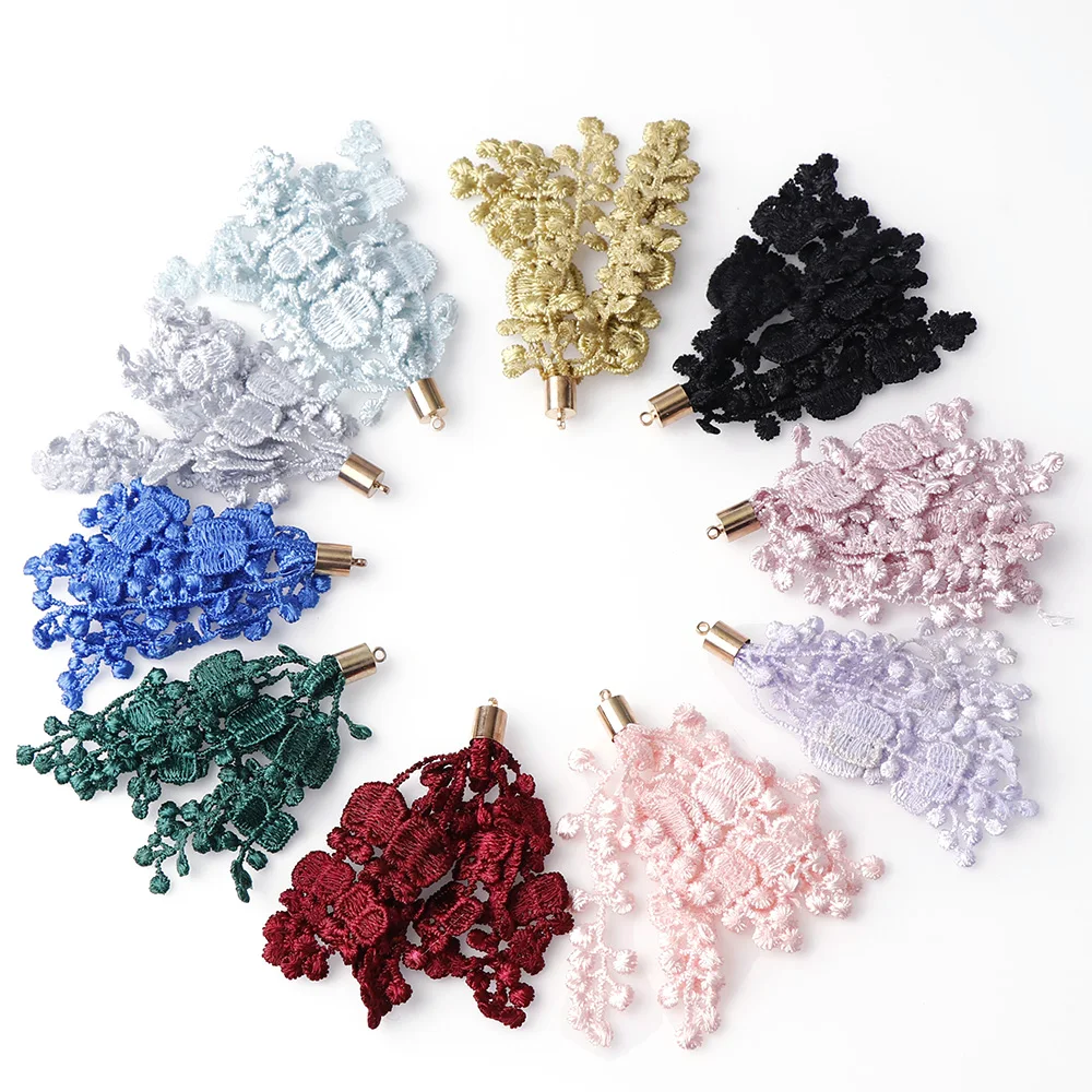 6pc Fashion Lace Crochet Tassel Charms Pendants Fit Women Handmade DIY Earrings Necklace Jewelry Making
6pc Fashion Lace Crochet Tassel Charms Pendants Fit Women Handmade DIY Earrings Necklace Jewelry Making
