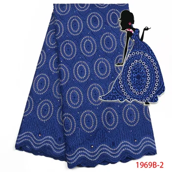Hot sale Nigerian swiss cotton lace fabric with stones 5 yards Embroidered patterns Cotton voile lace fabric Dress AMY1969B-2
Hot sale Nigerian swiss cotton lace fabric with stones 5 yards Embroidered patterns Cotton voile lace fabric Dress AMY1969B-2