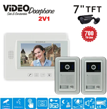 ZHUDELE 7" TFT Wired Video Door Phone Intercom Security Camera Doorbell Home Security Camera Monitor Door Video Camera Fashion
ZHUDELE 7" TFT Wired Video Door Phone Intercom Security Camera Doorbell Home Security Camera Monitor Door Video Camera Fashion