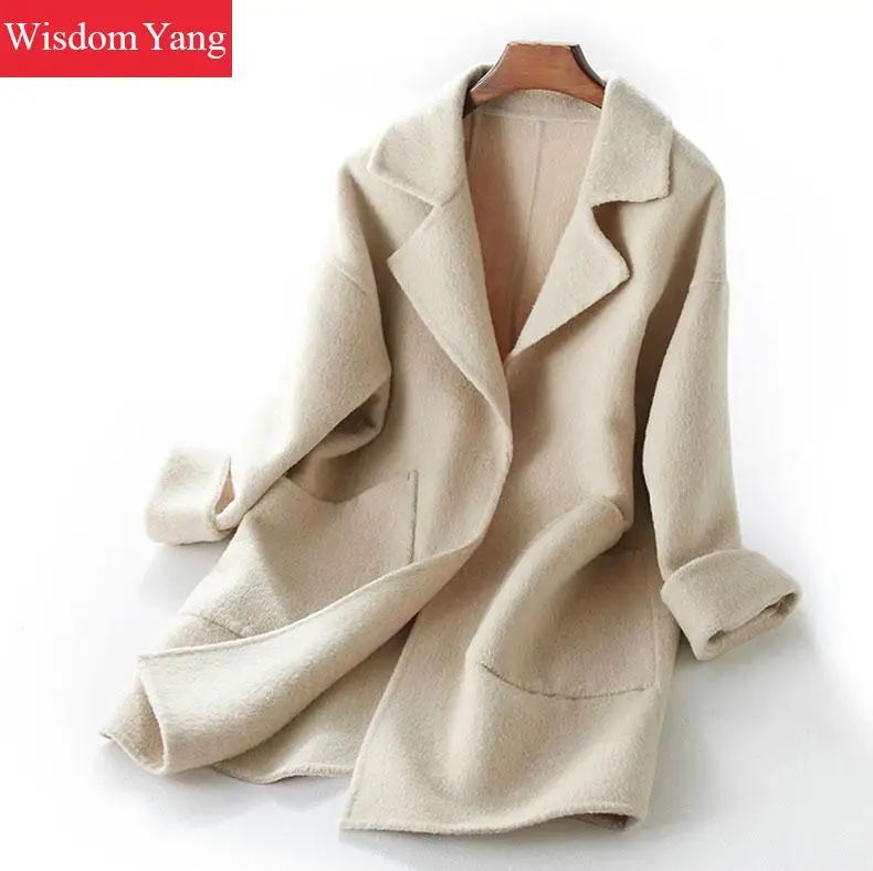 Winter Women Coat Beige Blue Long Sheep Wool Alpaca Cashmere Coats Ladies Oversize Elegant Trench Woolen Overcoats Outerwear
Winter Women Coat Beige Blue Long Sheep Wool Alpaca Cashmere Coats Ladies Oversize Elegant Trench Woolen Overcoats Outerwear