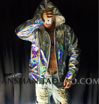 Custom Men's clothing singer Fashion DJ GD Mirror surface hiphop laser silver leather jacket plus size male bar stage costumes
Custom Men's clothing singer Fashion DJ GD Mirror surface hiphop laser silver leather jacket plus size male bar stage costumes