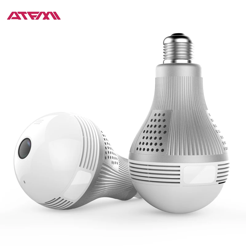 ATFMI Q1S Bulb Light Wireless IP Camera WI-FI Fisheye 360 Degree Full View Mini CCTV Camera 3MP Home Security camera
ATFMI Q1S Bulb Light Wireless IP Camera WI-FI Fisheye 360 Degree Full View Mini CCTV Camera 3MP Home Security camera