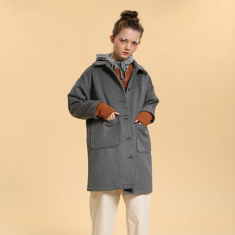 Wool Coat High Quality Jacket Women Slim Woolen Long Blends Coats Gray Cartoon Embroidery Female New 2017 Winter Coat Outwear
Wool Coat High Quality Jacket Women Slim Woolen Long Blends Coats Gray Cartoon Embroidery Female New 2017 Winter Coat Outwear