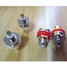 Hi-End 4pcs rhodium plated GRFA Thick RCA Female Socket Connector Chassis Panel Mount Adapter Audio Terminal Plug
Hi-End 4pcs rhodium plated GRFA Thick RCA Female Socket Connector Chassis Panel Mount Adapter Audio Terminal Plug