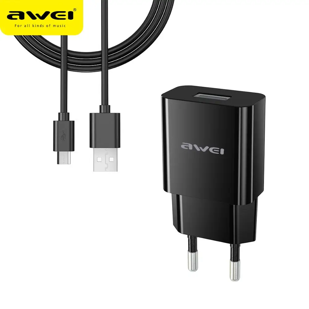 Awei C-810 Universal USB Quick Charge With Cable 100-240V 2.4A Plug Phone Fast Charger Charging for Samsug S8 S9 Huawei Phones
Awei C-810 Universal USB Quick Charge With Cable 100-240V 2.4A Plug Phone Fast Charger Charging for Samsug S8 S9 Huawei Phones
