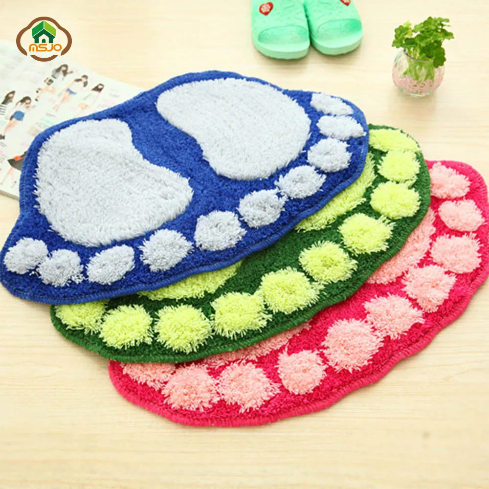 MSJO Foot Print Bath Mats Bathroom Microfiber Mini Cute Mats Rug Bath Pad Carpets Floor Home Decor Toilet Bathroom Accessories
MSJO Foot Print Bath Mats Bathroom Microfiber Mini Cute Mats Rug Bath Pad Carpets Floor Home Decor Toilet Bathroom Accessories