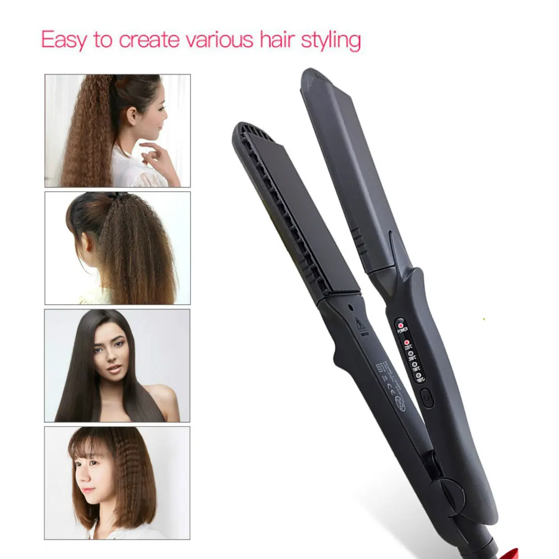 4 in 1 Straight Hair Organ Air Bangs Fringe Corn Silk Splint Hair Perm Ceramics Interchangeable Crimper Straighten Plate
4 in 1 Straight Hair Organ Air Bangs Fringe Corn Silk Splint Hair Perm Ceramics Interchangeable Crimper Straighten Plate