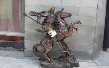 free shipping China Red Copper Bronze Ride Horse army general Guan Gong Guan Yu Warrior Statue
free shipping China Red Copper Bronze Ride Horse army general Guan Gong Guan Yu Warrior Statue