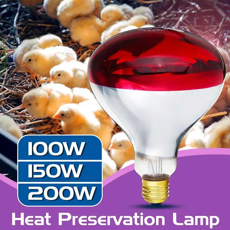 E27 100W/150W/250W Explosion-proof Heat Lamp Smart Infrared LED Light Pet Brooder Hatch Chicken Piggy Dog Cat Warm Bulb
E27 100W/150W/250W Explosion-proof Heat Lamp Smart Infrared LED Light Pet Brooder Hatch Chicken Piggy Dog Cat Warm Bulb