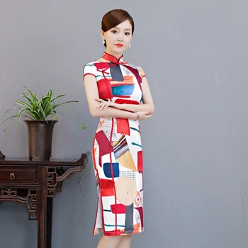 Summer Silky Satin Women Dress Traditional Chinese Style Qipao Large Size XXXL Elegant Printed Cheongsam Short Slim Vestidos
Summer Silky Satin Women Dress Traditional Chinese Style Qipao Large Size XXXL Elegant Printed Cheongsam Short Slim Vestidos