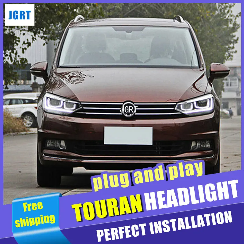 Car Styling Headlight assembly 2016-2017 for Volkswagen Touran DoubleU Angel Eye LED DRL Lens Double Beam H7 with hid kit 2pcs
Car Styling Headlight assembly 2016-2017 for Volkswagen Touran DoubleU Angel Eye LED DRL Lens Double Beam H7 with hid kit 2pcs