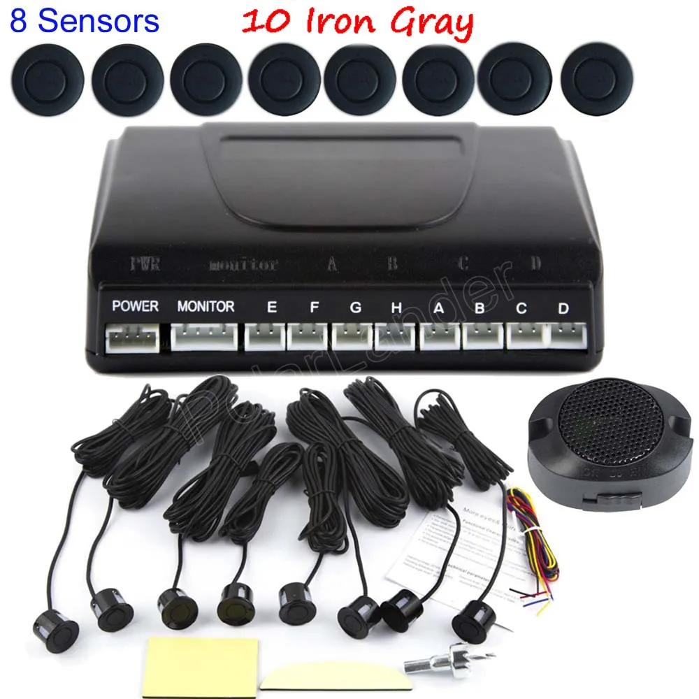 Car Parking Sensor 8 Sensors Reverse Backup Radar Parking Assist System For Front Rear auto vehicle buzzer sound 44 colors
Car Parking Sensor 8 Sensors Reverse Backup Radar Parking Assist System For Front Rear auto vehicle buzzer sound 44 colors